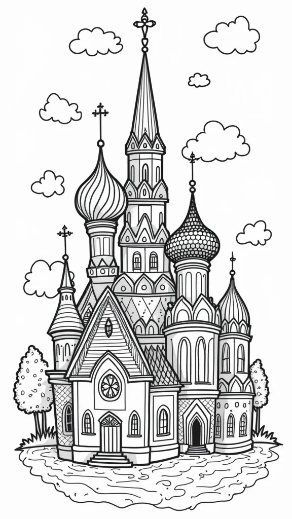 buildings coloring pages